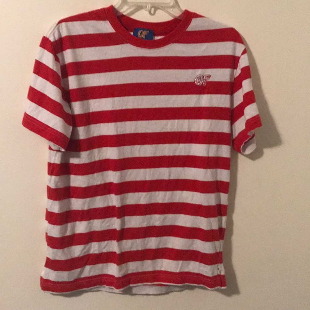 Red/ White striped tee